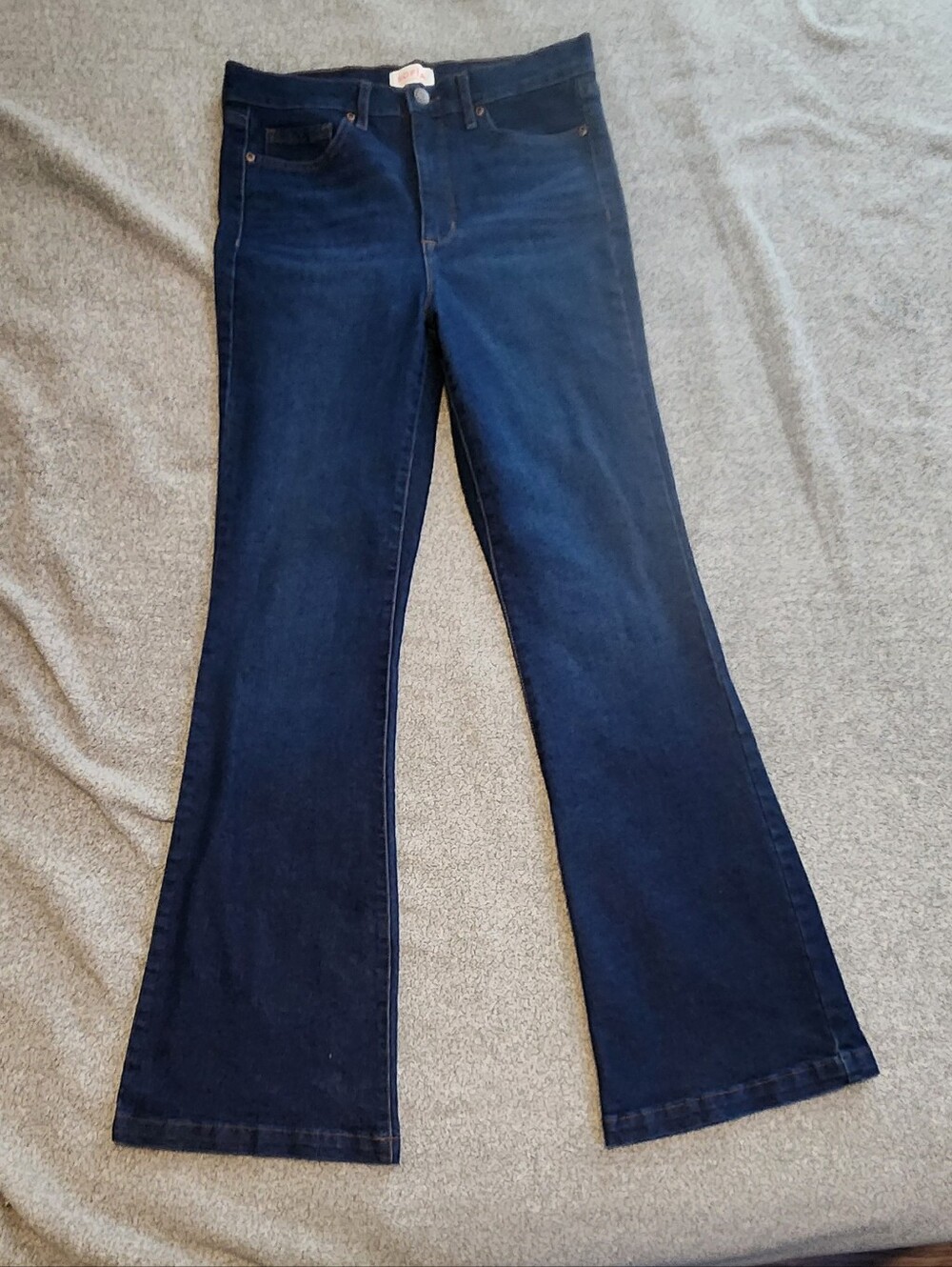 Sofía by Sofía Vergara Melisa Flare Jeans • Size 10 Long Dark Wash Y2K Inspired